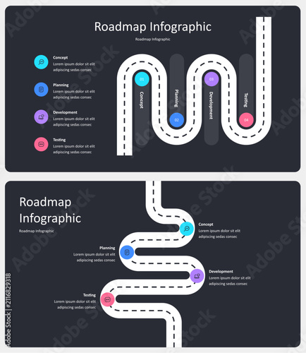 Project Roadmap Infographic Presentation Template