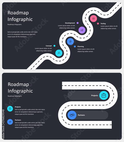 Project Roadmap Infographic Presentation Template
