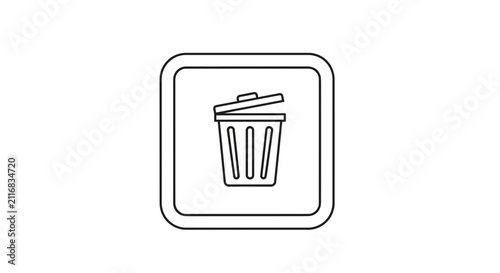 Trash Can Icon, Delete Button, Recycle Bin Symbol, Cleanliness, Waste Management
