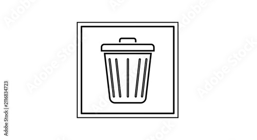Trash Can Icon, Bin Symbol, Delete Symbol, Waste Management
