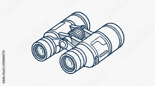 Konstfotografi Classic Binoculars for Outdoor Observation and Exploration.