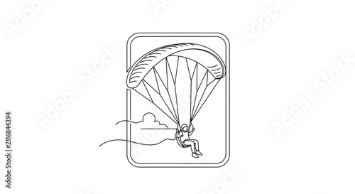 paraglider flying in sky