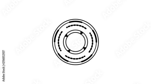 Sci-Fi Futuristic HUD circle interfaces digital display Screen, Hi-tech Hologram button, Loading, target, High Tech Concept. PNG Alpha.Abstract Circle and line HUD technological futuristic elements.