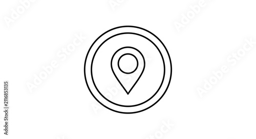 Location Pin Icon in Circle