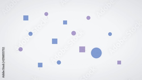 Soft Blue Purple Geometric Shapes Scattered Background