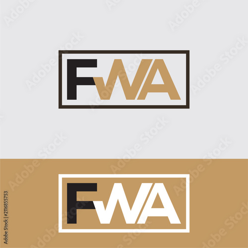 Modern Minimal FWA Letter Logo Design