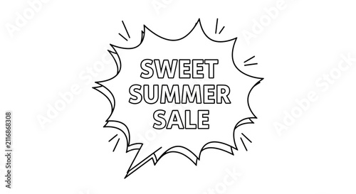 sweet summer sale comic text