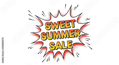 sweet summer sale pop art style