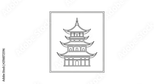 pagoda, chinese temple