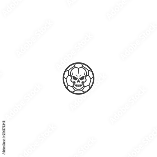 Skull ball logo template vector illustration design