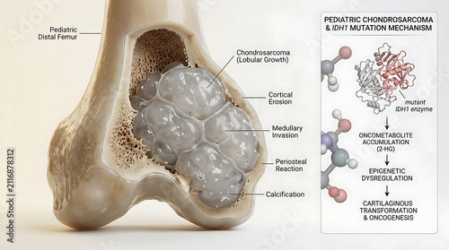 Pediatric Chondrosarcoma with IDH1 Mutation and Lobular Cartilaginous Growth