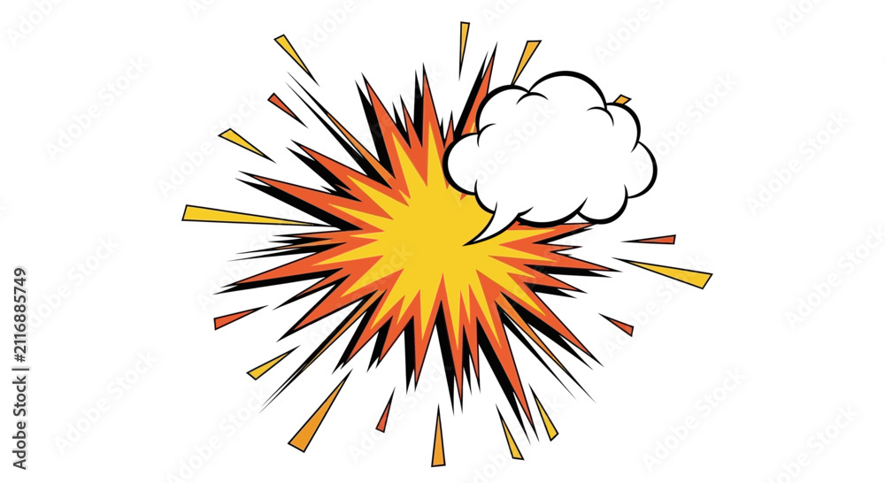 Fototapeta premium comic explosion, bomb blast