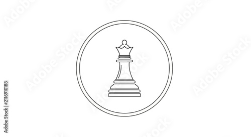 chess queen icon, strategy symbol