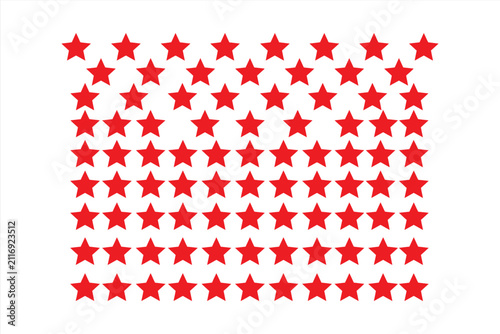 A repeating pattern of red stars arranged in a grid formation