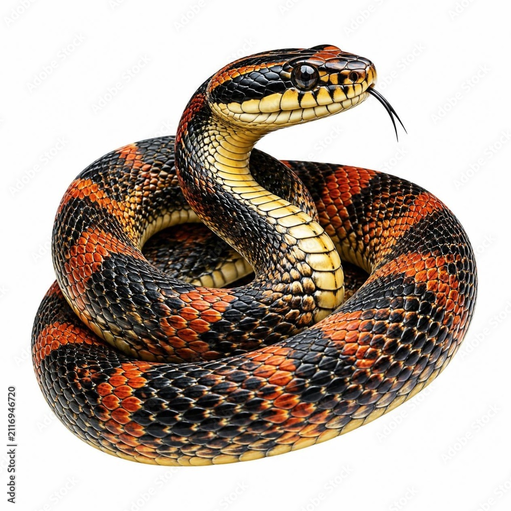 Fototapeta premium snake on a white background