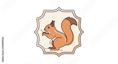 cute squirrel eating nuts