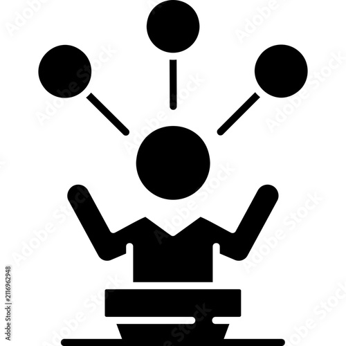 Принти на полотні Solid Fill Influence Icon