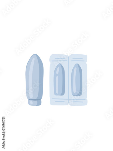Fotografie rectal suppositories isolated vector illustration