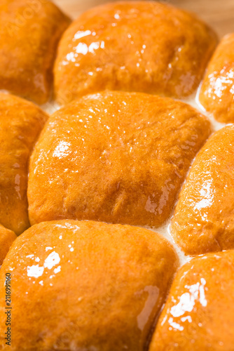Canvas Print Homemade Buttery Parker House Roll Buns