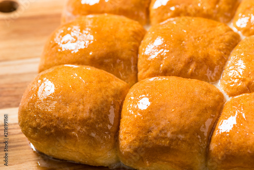 Canvas Print Homemade Buttery Parker House Roll Buns