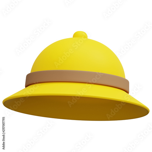 Konstfotografi 3D Yellow Safari Hat