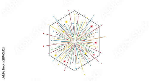 hexagon network connections infographic