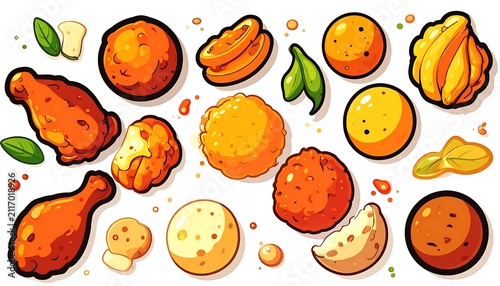 Assortment of sliced fresh citrus fruits on white background.