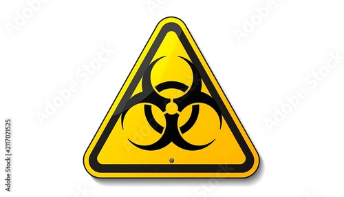 Yellow caution triangle with black lightning bolt symbol.