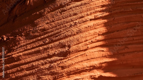 Rough terracotta clay tactile texture warm light
