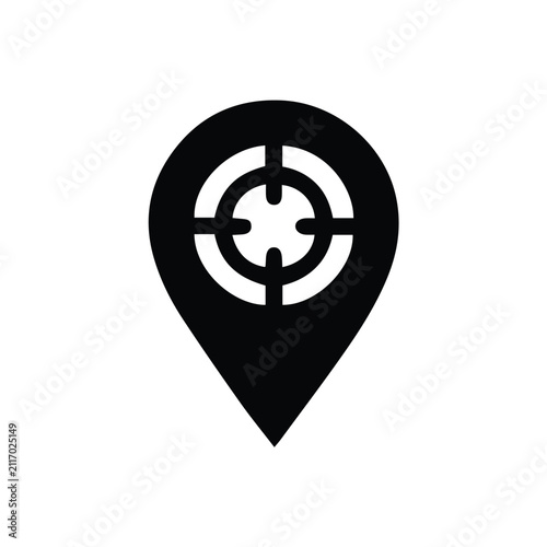 vector positon icon silhouette
