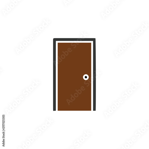 open door with a keyhole