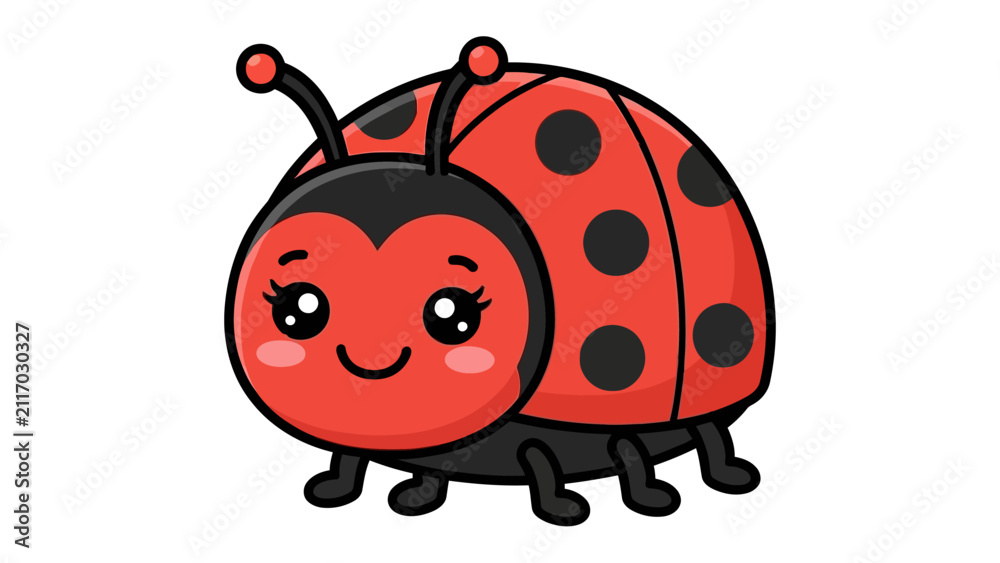 Fototapeta premium Cute ladybug illustration