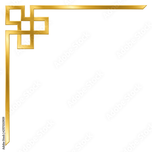 gold corner frame border