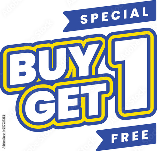 Buy One Get One Text Design Banner-07