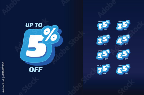 Simple discount 3d number promo design-08