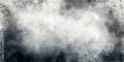 Bild auf Leinwand Abstract textured background with dark smoky border and white wispy center, grunge overlay, ethereal mist effect, and moody atmospheric design