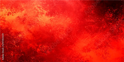 Obraz na plátně Abstract textured background with vibrant red and orange hues and fiery cloud-like patterns