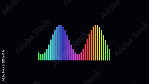 Dynamic Audio Spectrum Graphic Equalizer Bars - Bouncing Loop
