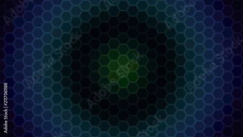 Honeycomb Hexagonal Cyber Grid - Concentric Energy Wave Ripple Loop
