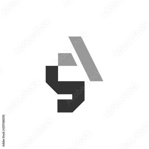 Latter SA logo design template vector,SA LATTER LOGO DESIGN VECTOR FILE