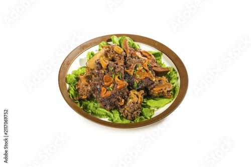 Konstfotografi Spicy Mongolian Lamb and Oxtail Stir-Fry with Fresh Vegetables - Traditional Inn