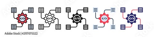 Schema Multiple Style Icon Set Collection. 