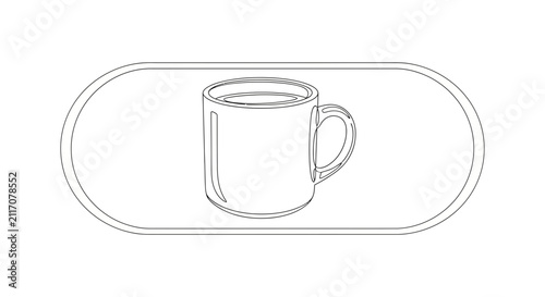 line drawing coffee cup