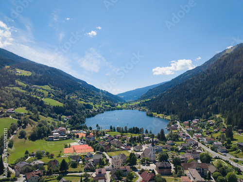 Feld am See and Feldsee Lake in Carinthia, Austria