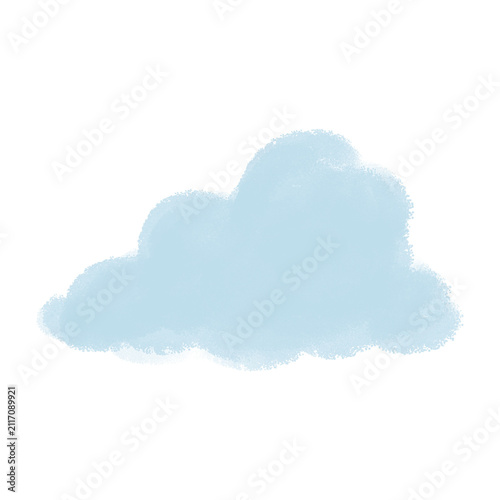Hand drawn clouds crayon pastel illustration for design background