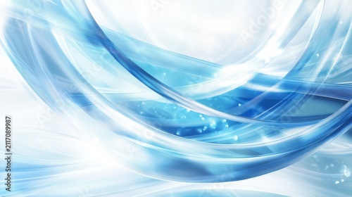 Abstract. Blue. Waves. Light. Background.
