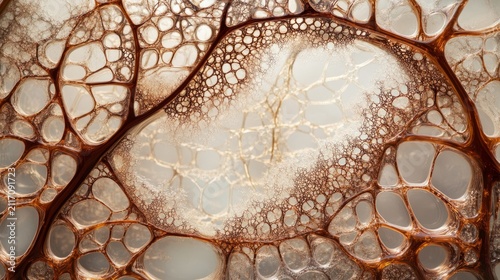Intricate Microscopic Landscape with Pathways and Textures