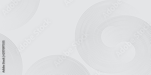 Принти на полотні Abstract white glowing geometric lines on gray background