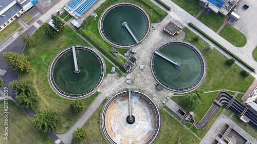 Clean water management facility in a green area