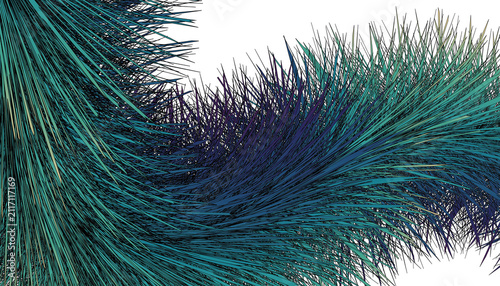 Background featuring a soft feather theme with a green and yellow color combination.